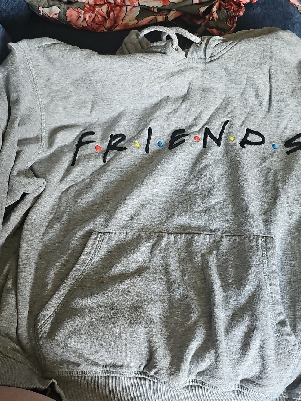 H&M Light Gray Kids Hoodie with FRIENDS Style Logo